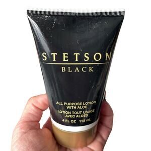 Stetson Black All Purpose Lotion with Aloe by Coty 4 oz Vintage Expired Men